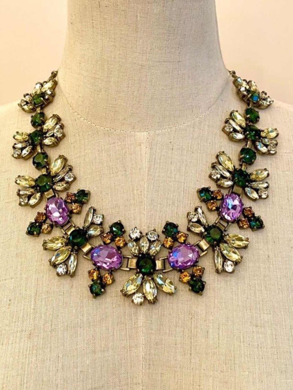 J. Crew Vintage Floral Statement Necklace - Picture 2 of 9